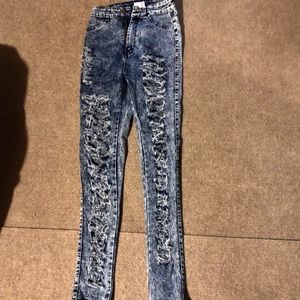 high waisted skinny jeans